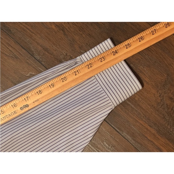 Brooks Brothers Men's Shirt 17.5 17 1/2 34 Long Sleeve Purple Striped Madison - Picture 14 of 16